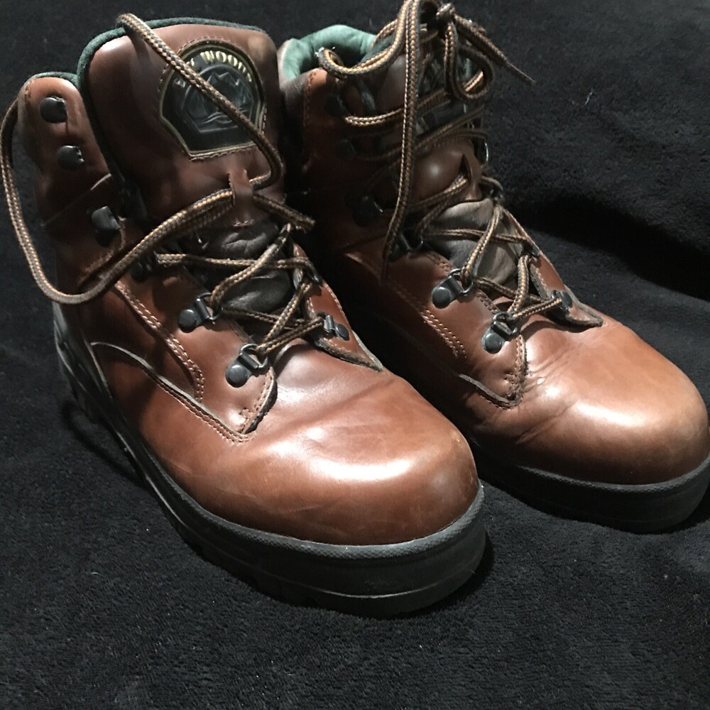 ELK WOODS THINSULATE 79854 MENS BROWN LEATHER HIKING/TRAIL BOOTS SIZE 9.5D